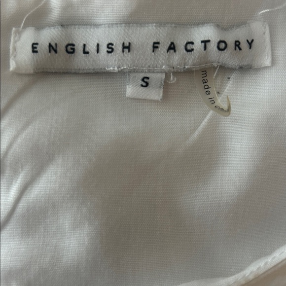 English Factory | Ruffled Babydoll Mini Dress in White-Size Small - Picture 5 of 6